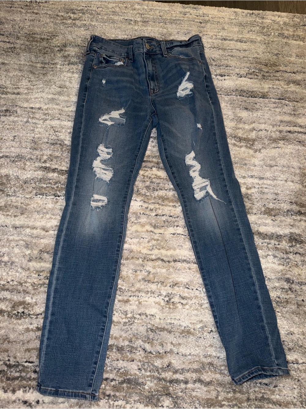 Aeropostale Women's Distressed High-Rise Skinny Jeans